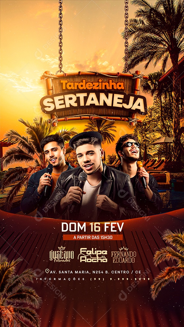 Story Flyer Tardezinha Sertaneja Social Media PSD Editável