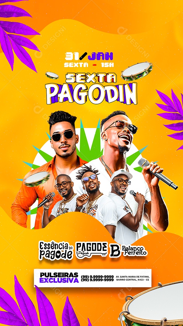 Story Flyer Sexta Pagodin Social Media PSD Editável