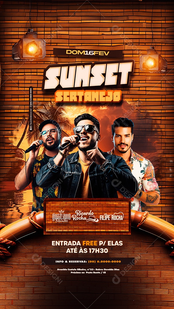 Story Flyer Sunset Sertanejo Social Media PSD Editável