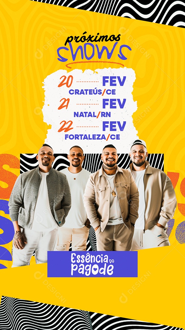 Story Flyer Próximos Shows Social Media PSD Editável