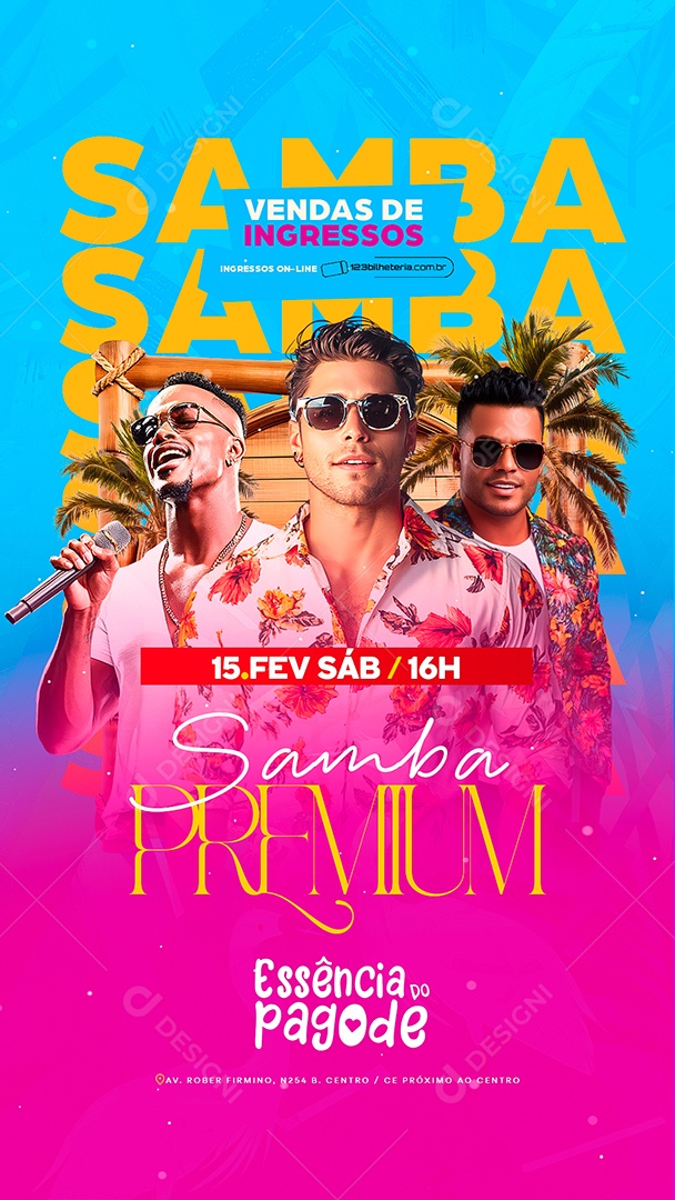 Story Flyer Samba Premium Social Media PSD Editável