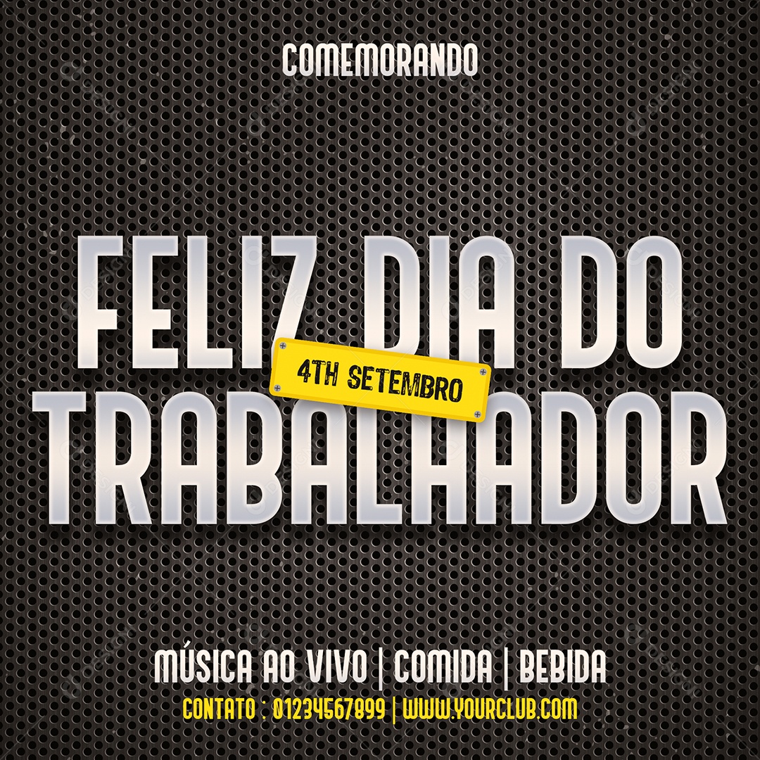 Dia do Trabalhador 01 de Maio Social Media PSD Editável