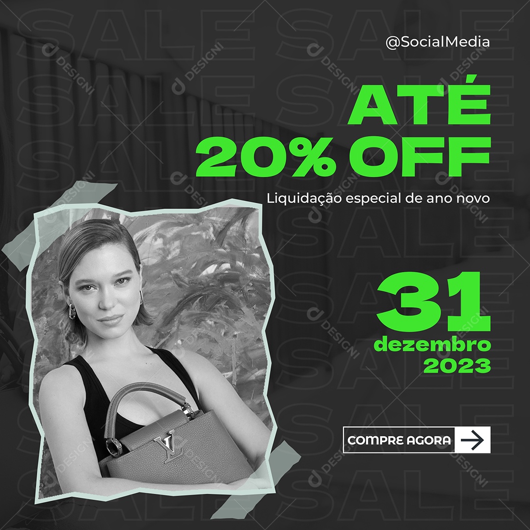 Oferta Especial 20% OFF Roupas Social Media PSD Editável
