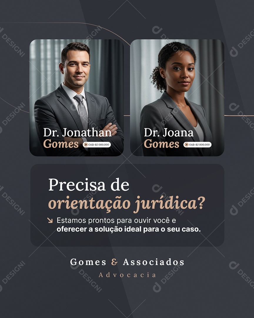 Advocacia Precisa de Orientação Jurídica Social Media PSD Editável