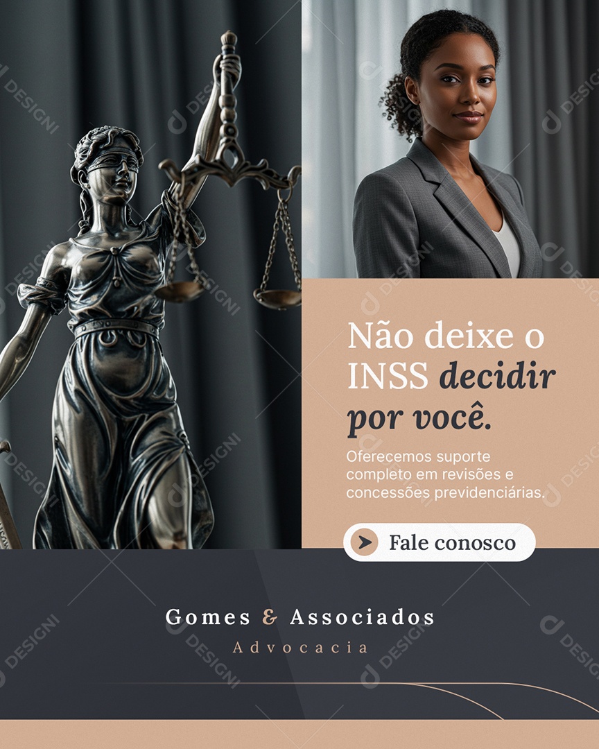 Advocacia Não Deixe o INSS Decidir Por Você Social Media PSD Editável