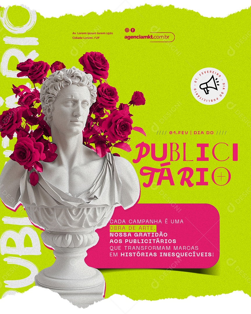 Dia Do Publicitário 1 De Fevereiro Social Media PSD Editável