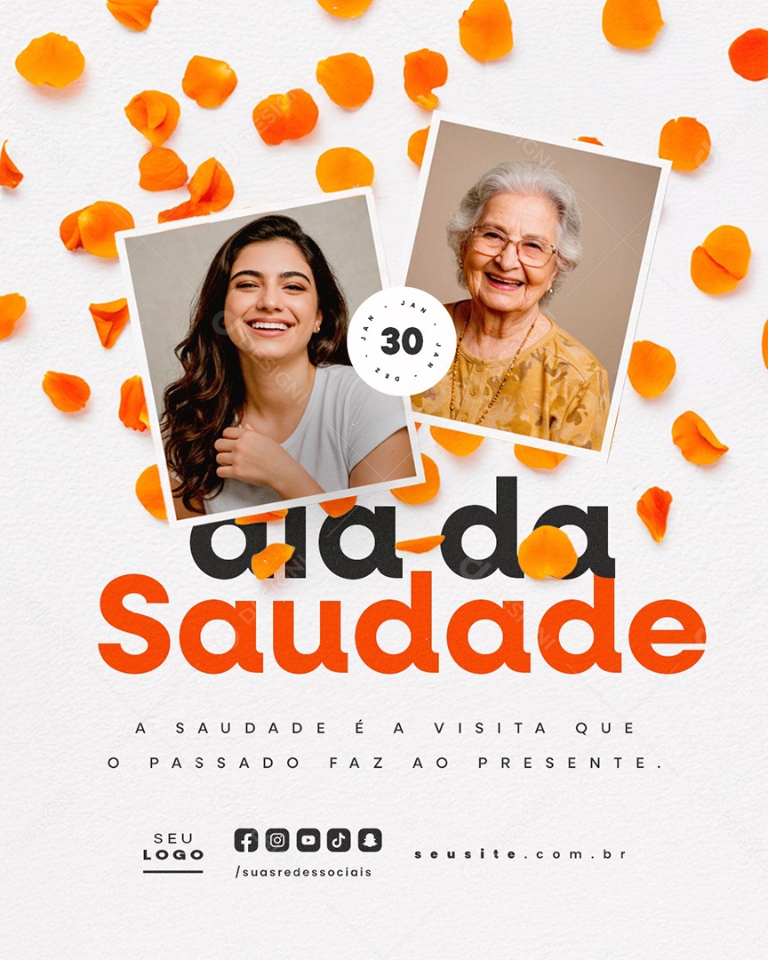 Social Media Dia da Saudade 30 De Janeiro PSD Editável