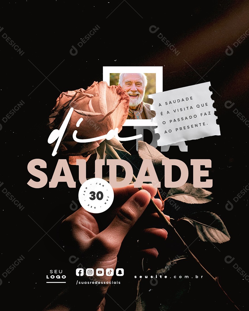 Dia da Saudade 30 De Janeiro Social Media PSD Editável