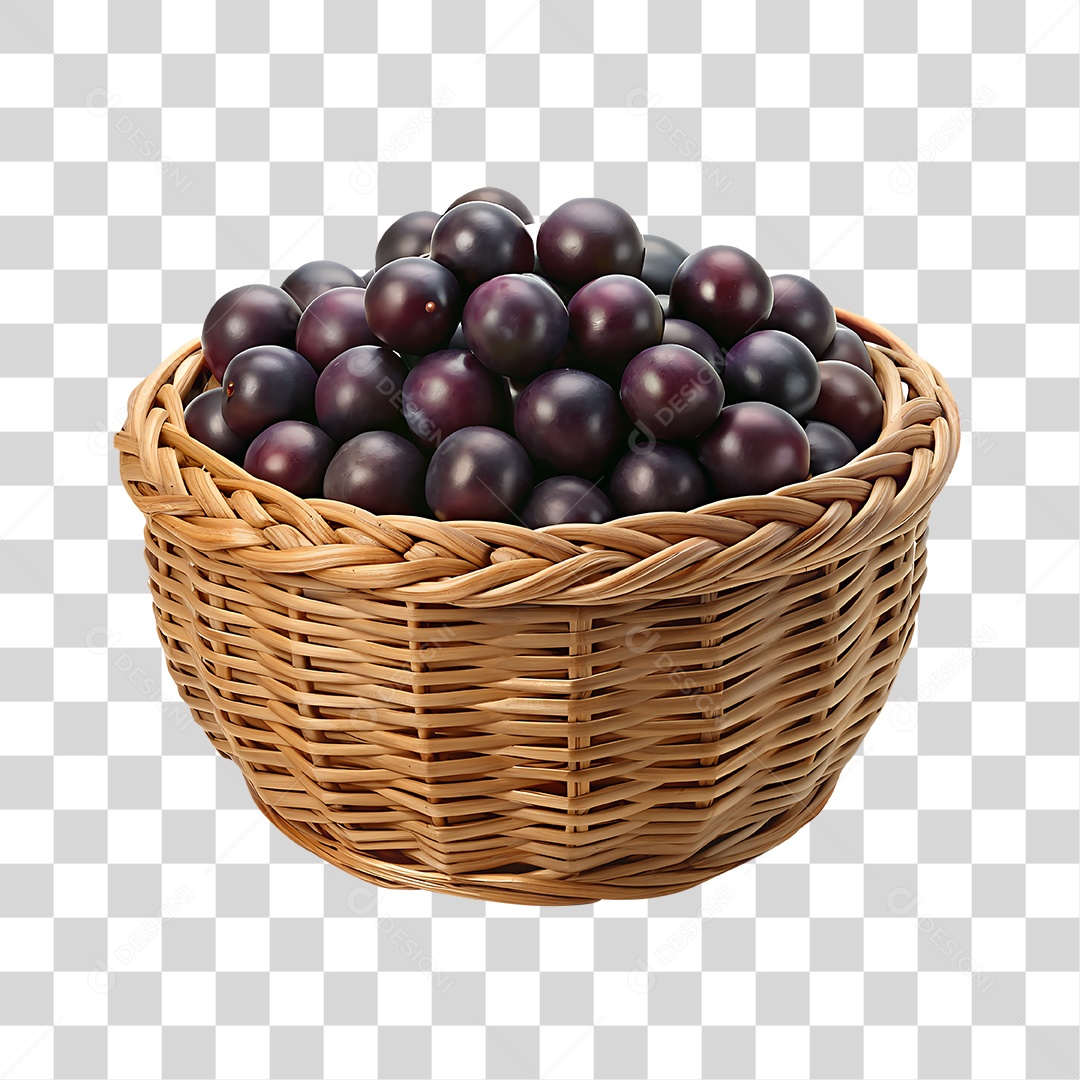 Cesta com Açaí PNG Transparente