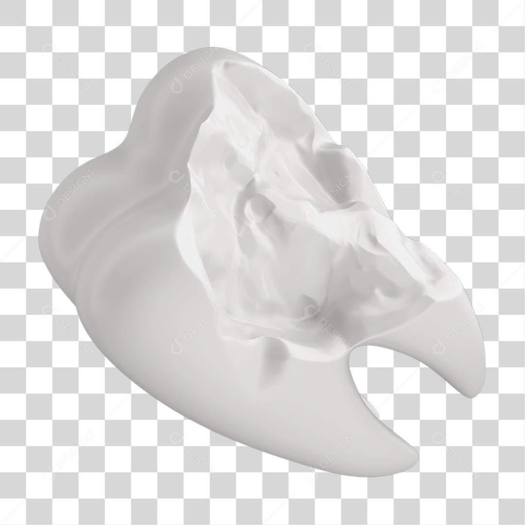 Dente Branco Quebrado PNG Transparente