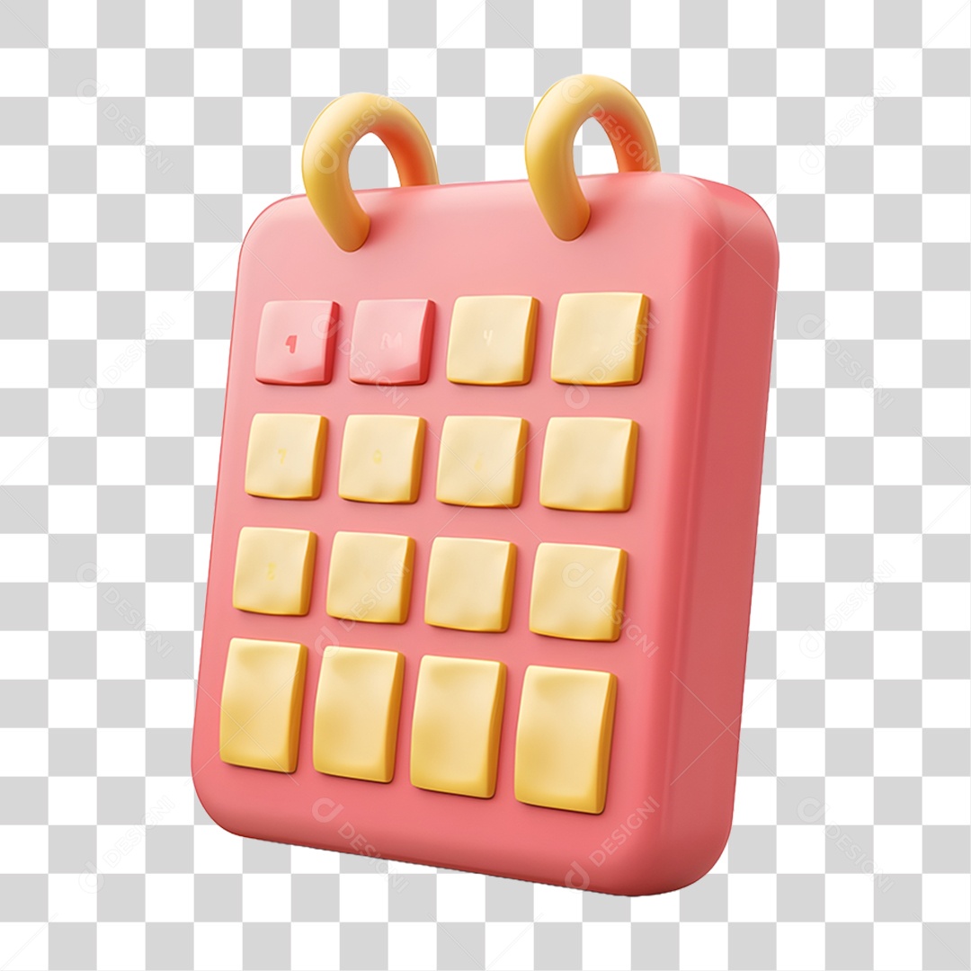 Elemento 3D Calendário Datas Dias PNG Transparente