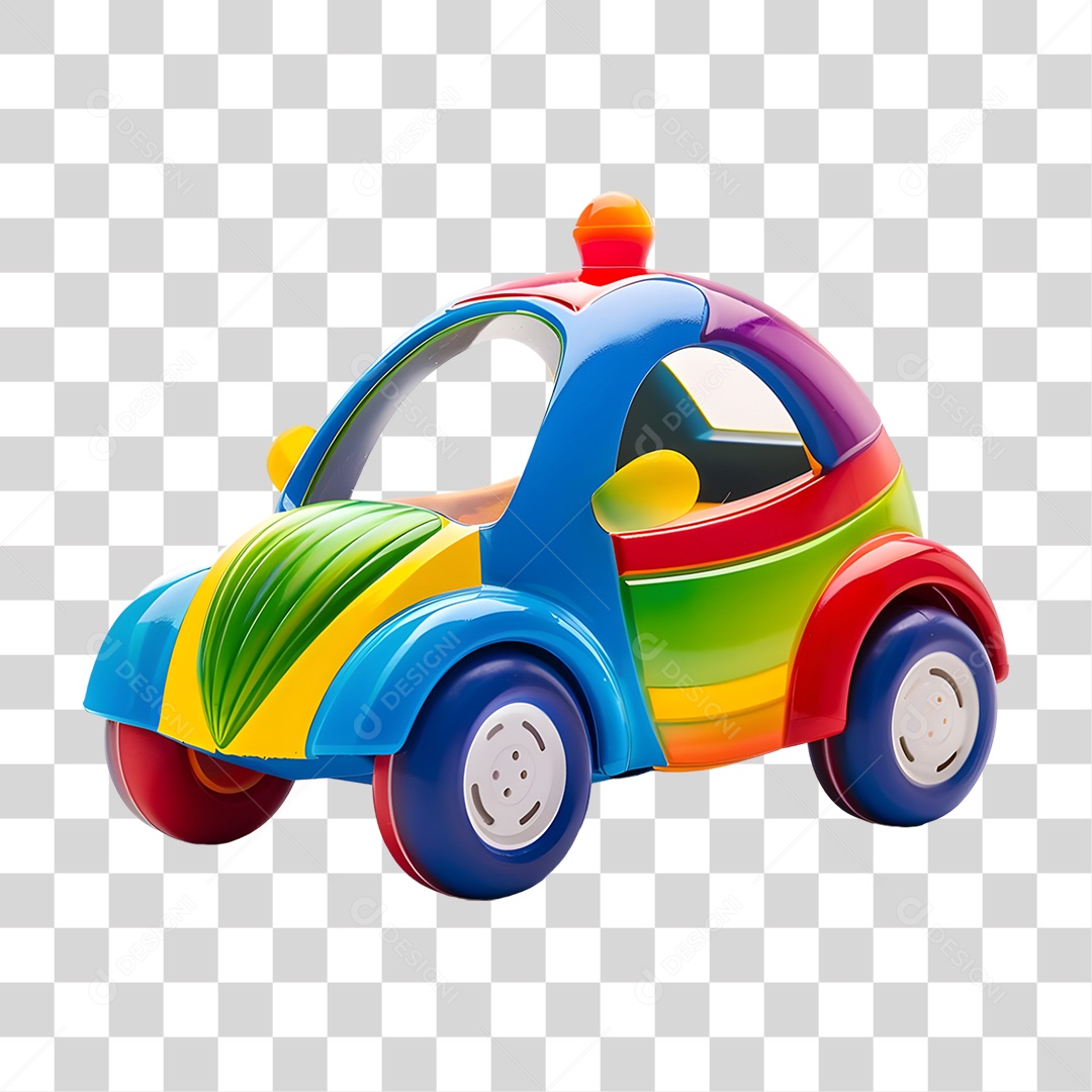 Carro de Brinquedo Colorido PNG Transparente