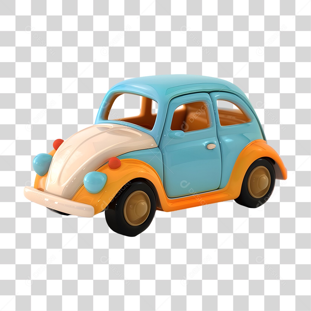 Carro de Brinquedo Colorido PNG Transparente