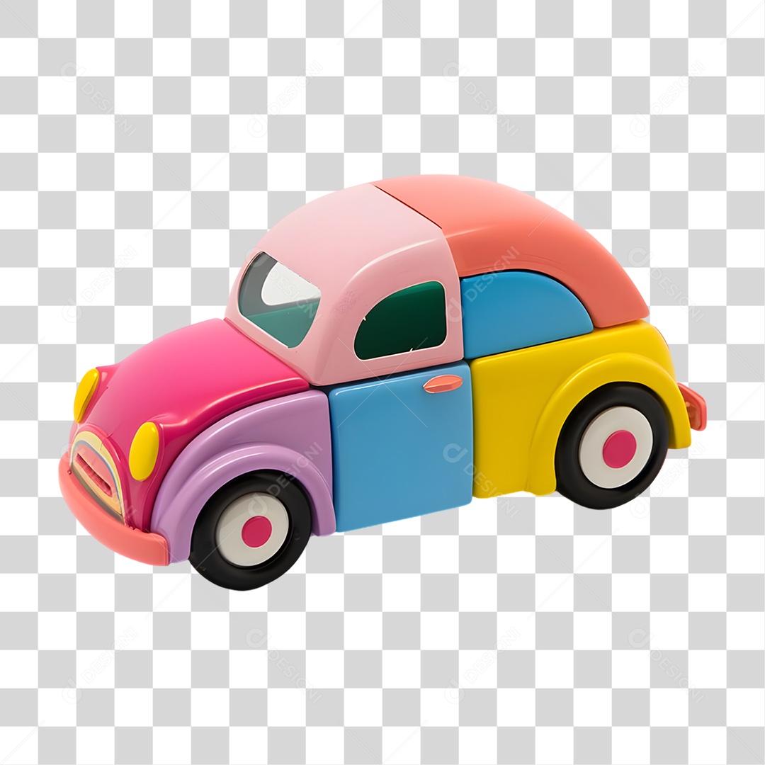 Carro de Brinquedo Colorido PNG Transparente