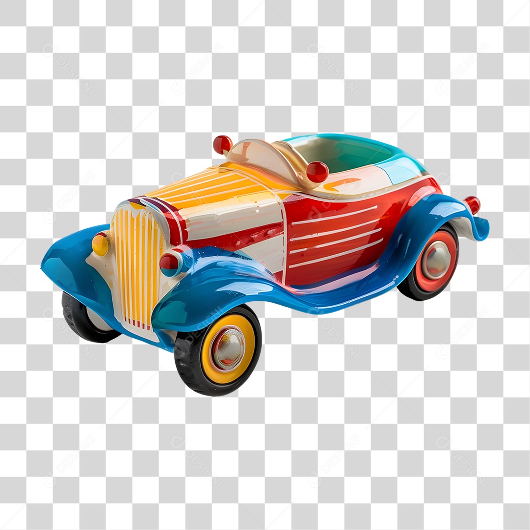 Carro de Brinquedo Colorido PNG Transparente
