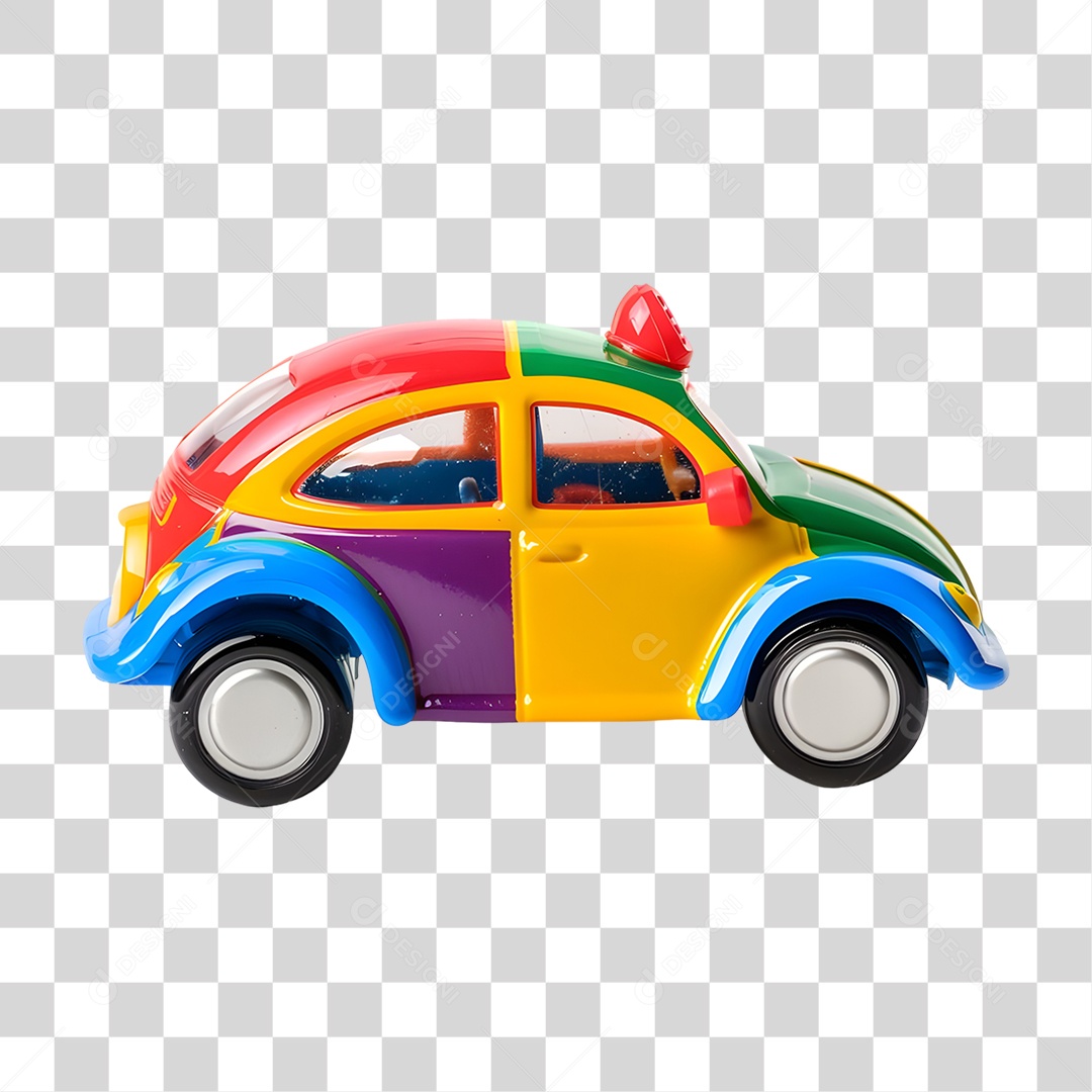 Carro de Brinquedo Colorido PNG Transparente