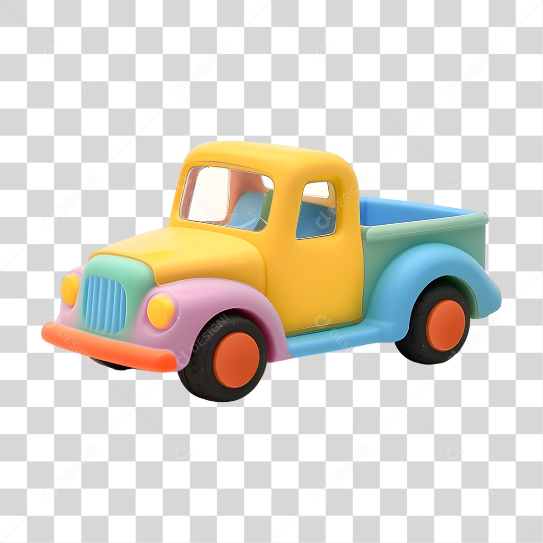 Carro de Brinquedo Colorido PNG Transparente