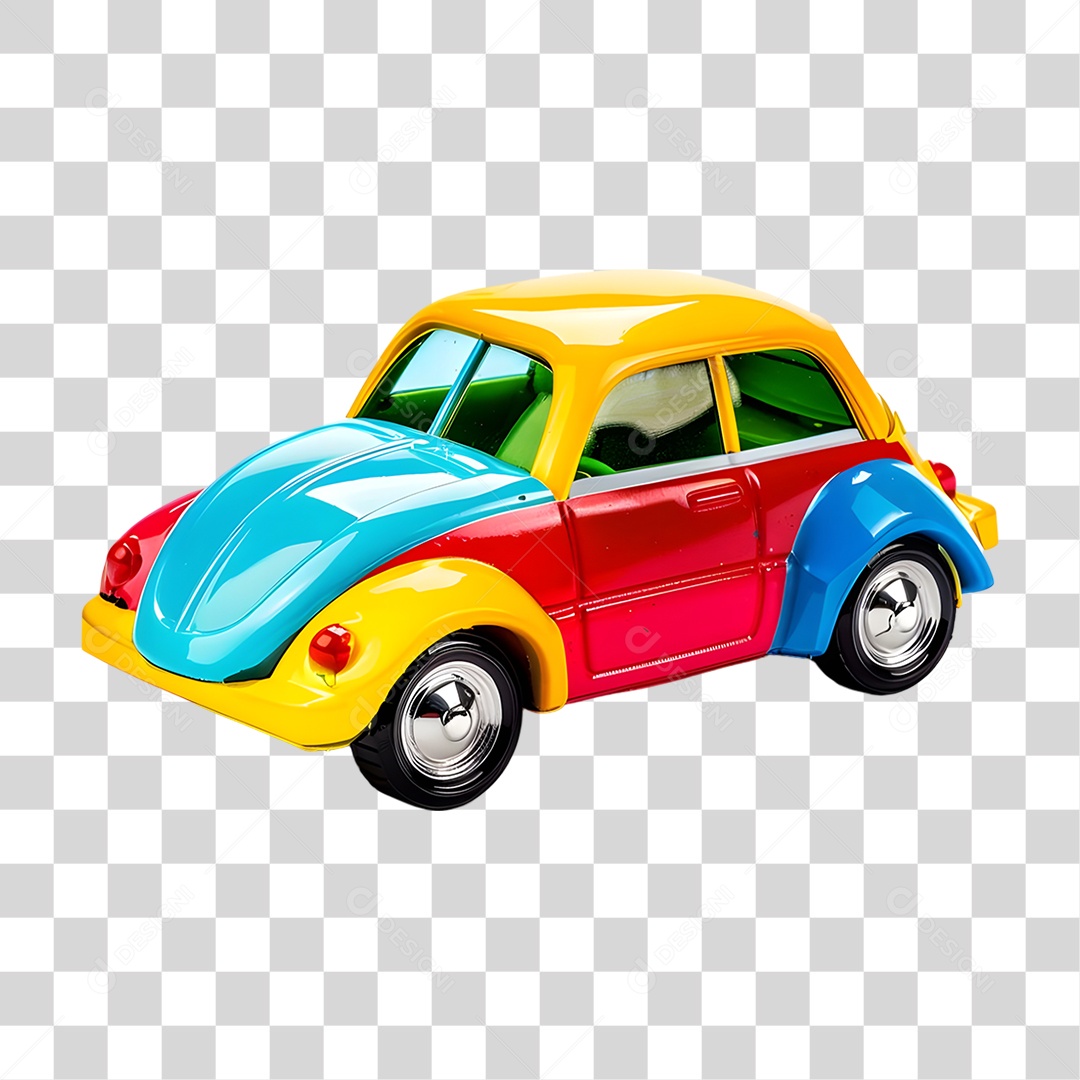 Carro de Brinquedo Colorido PNG Transparente