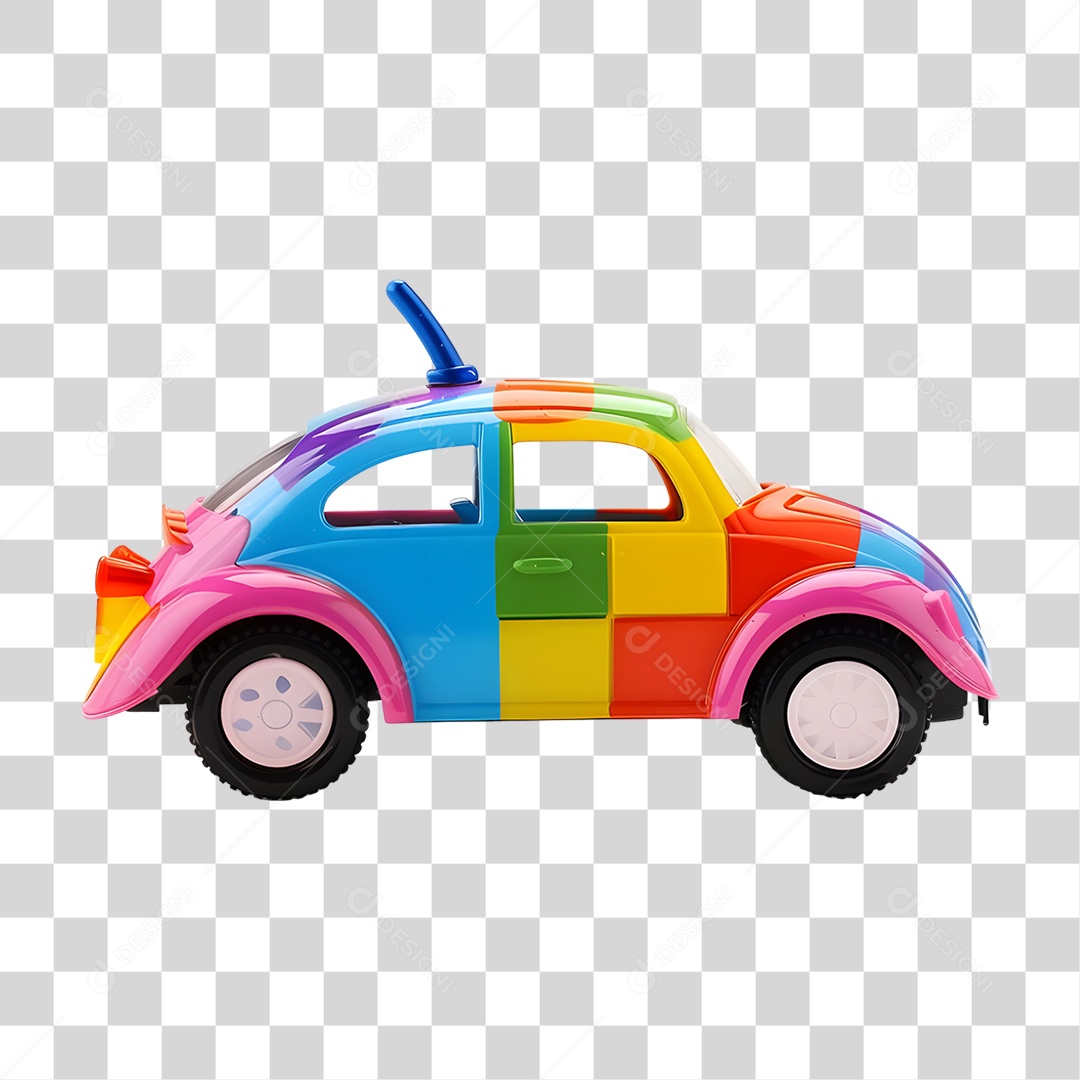 Carro de Brinquedo Colorido PNG Transparente
