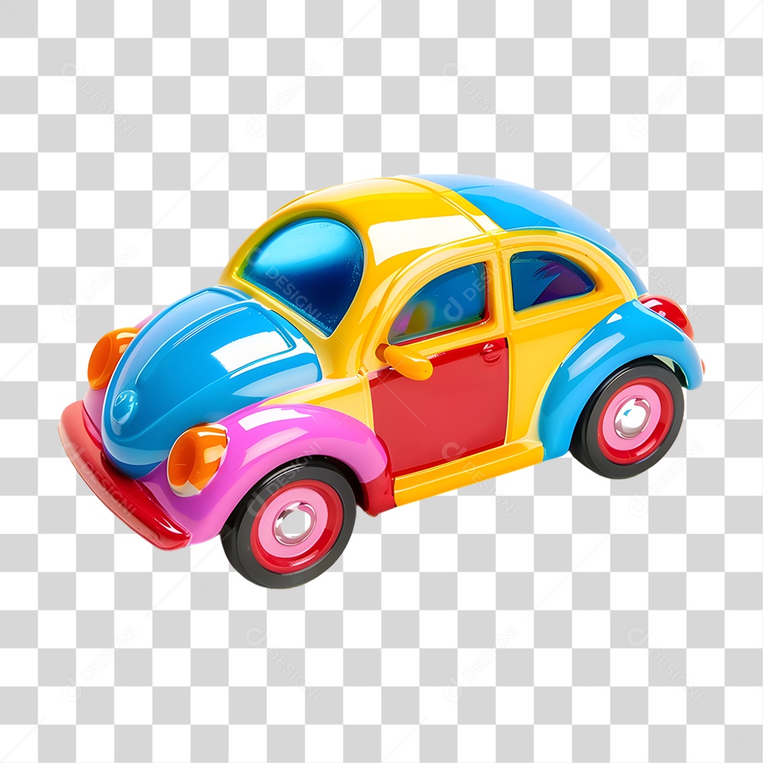 Carro de Brinquedo Colorido PNG Transparente