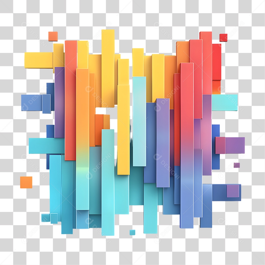 Quadrados Gráficos Cores PNG Transparente