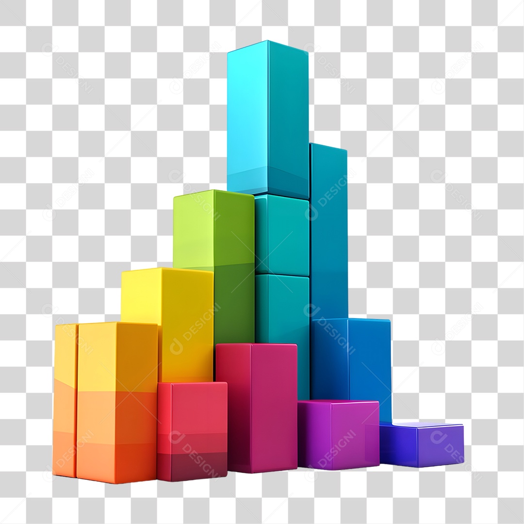 Quadrados Gráficos Cores PNG Transparente