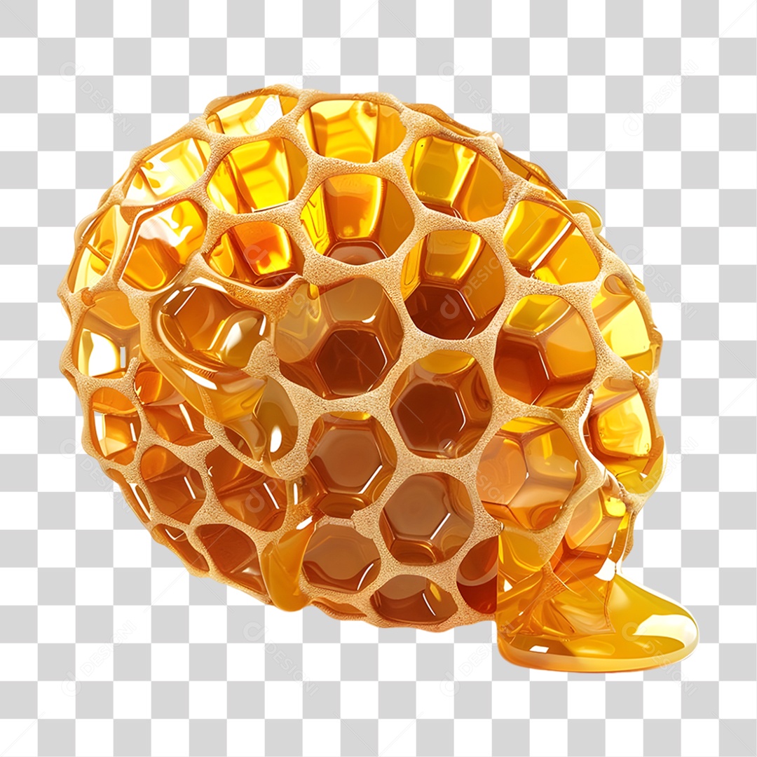 Favo de Mel Colmeia PNG Transparente