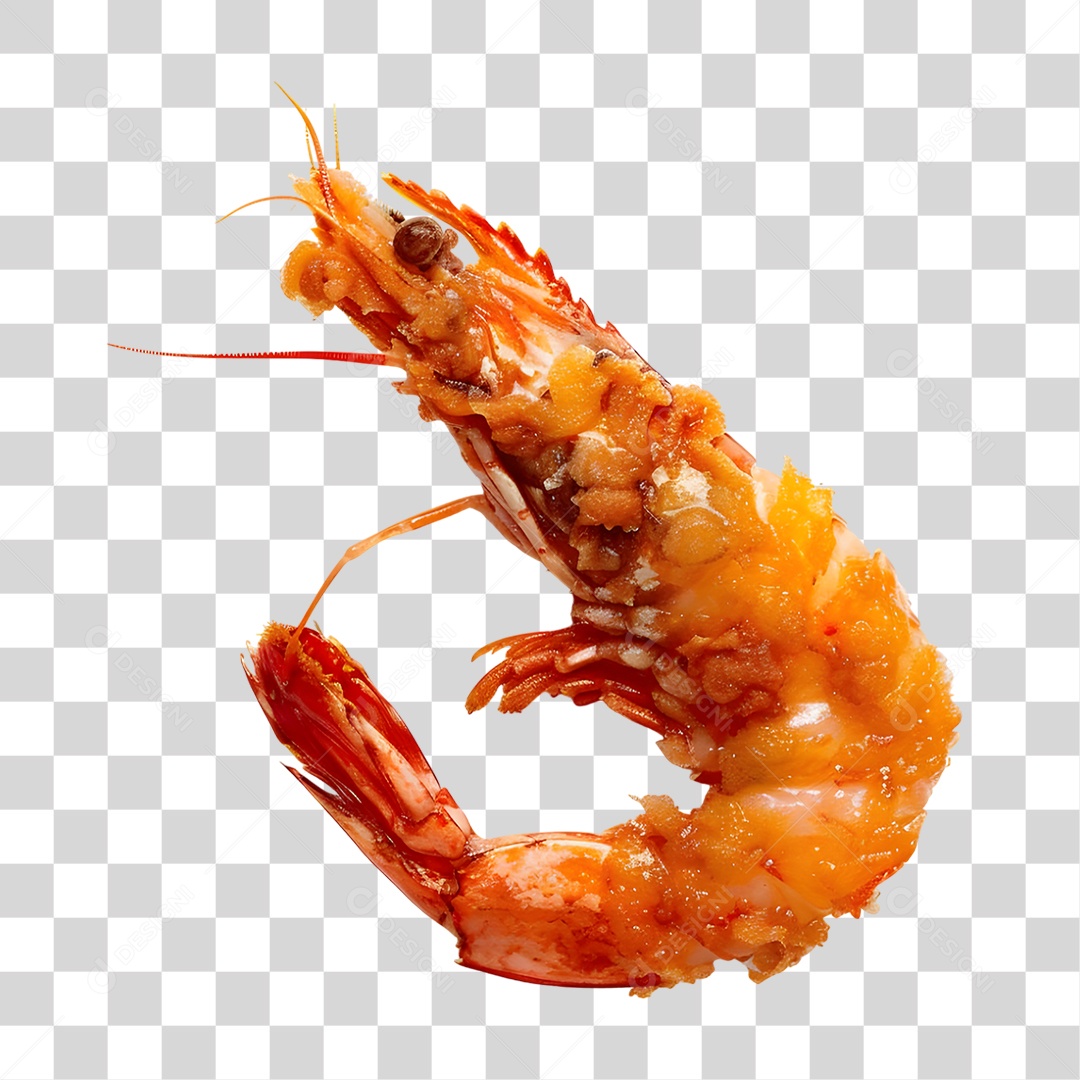Camarão Empanado Frito PNG Transparente