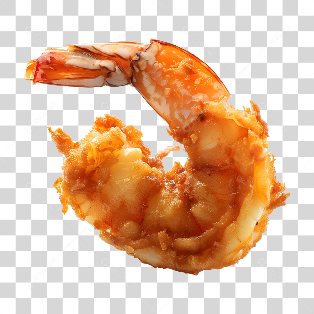 Camarão Empanado Frito PNG Transparente