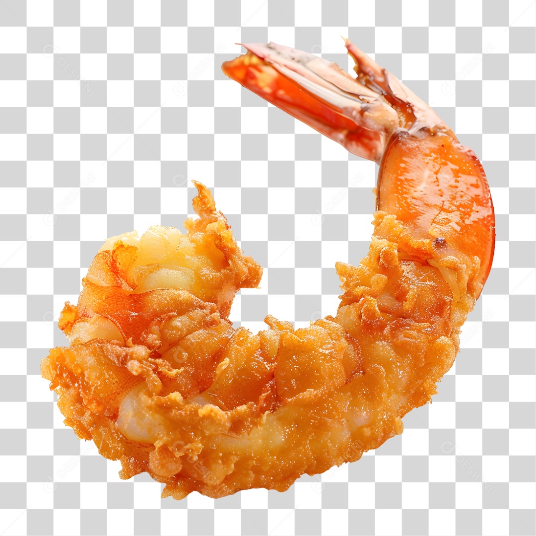 Camarão Empanado Frito PNG Transparente
