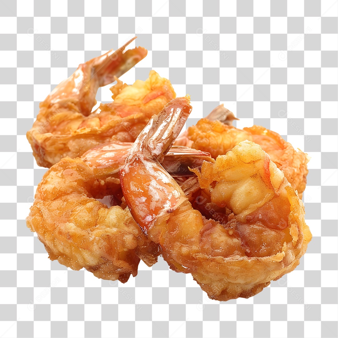 Camarão Empanado Frito PNG Transparente