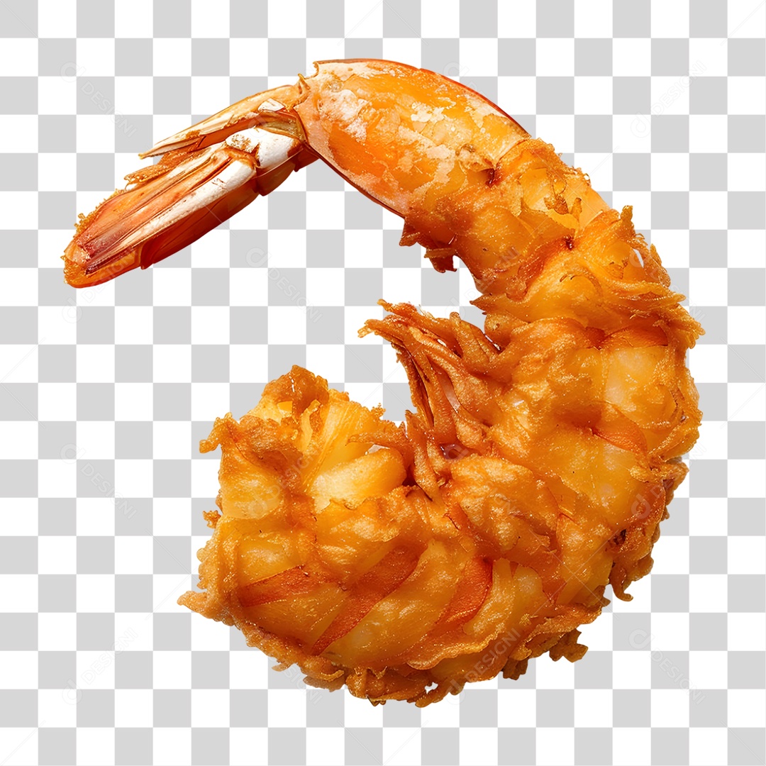 Camarão Empanado Frito PNG Transparente