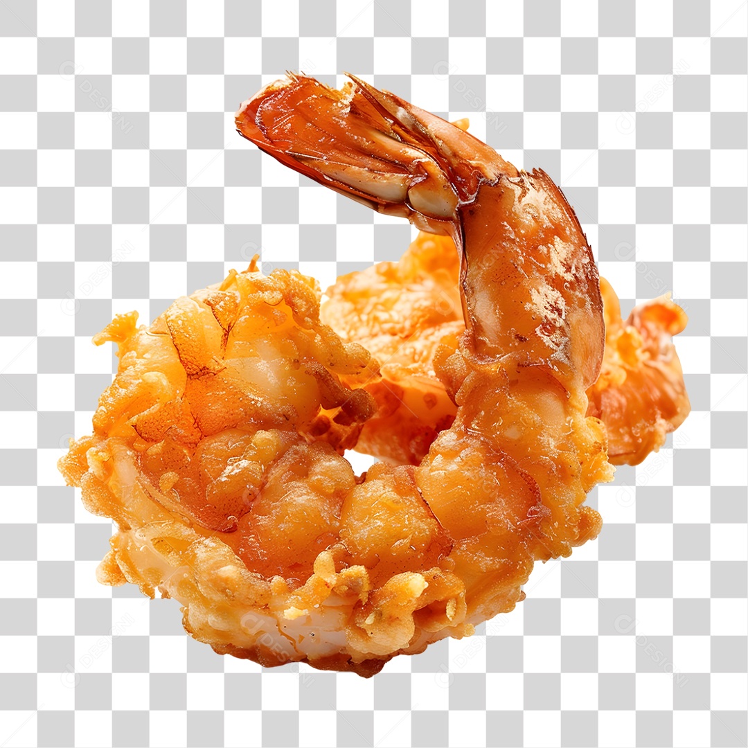 Camarão Empanado Frito PNG Transparente