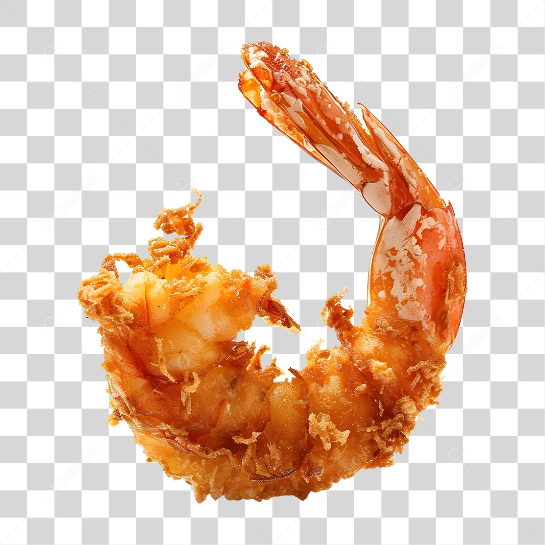 Camarão Empanado Frito PNG Transparente