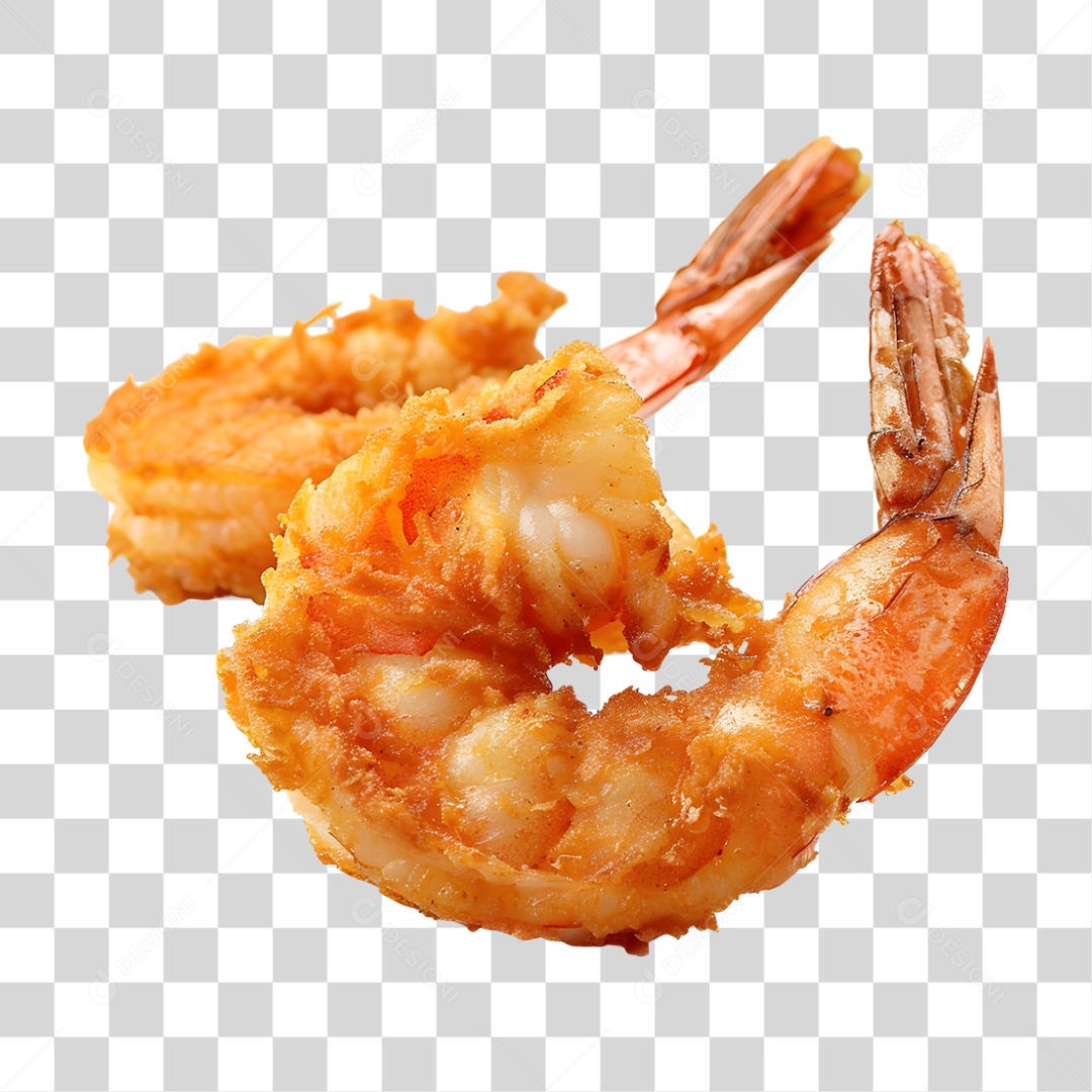 Camarão Empanado Frito PNG Transparente