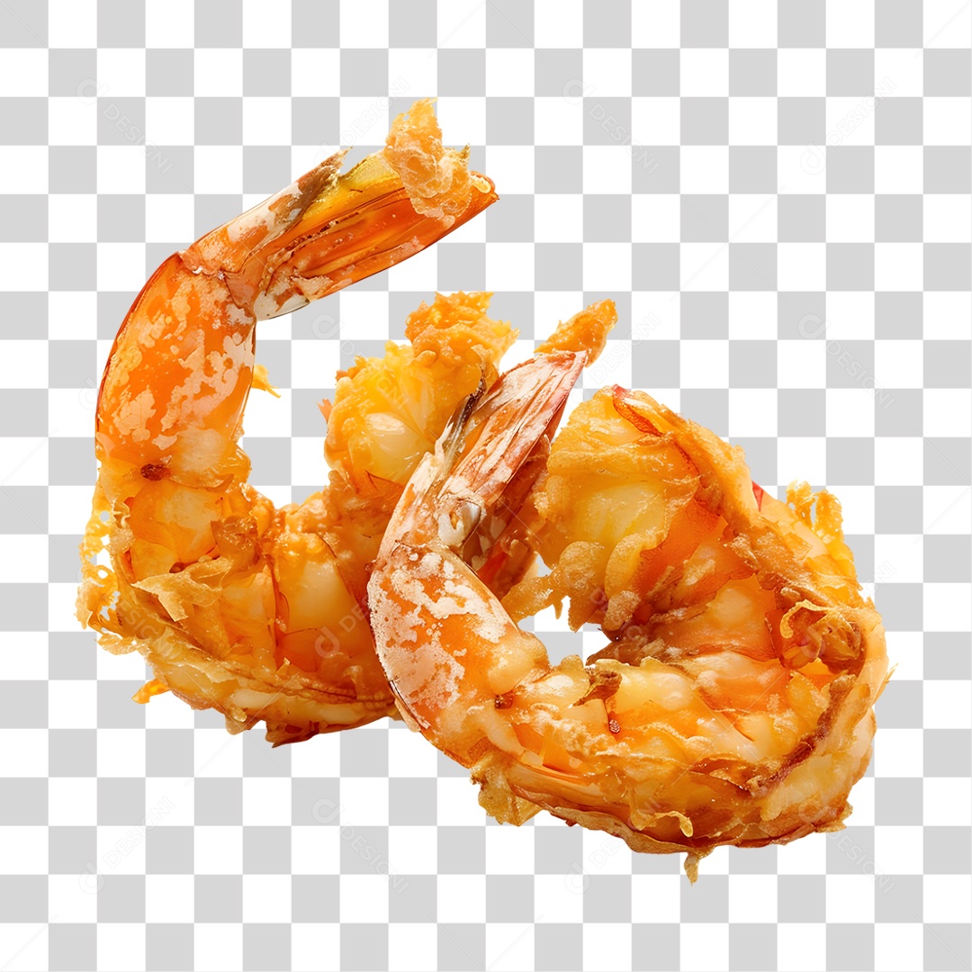 Camarão Empanado Frito PNG Transparente