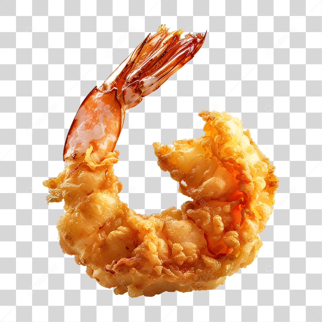 Camarão Empanado Frito PNG Transparente