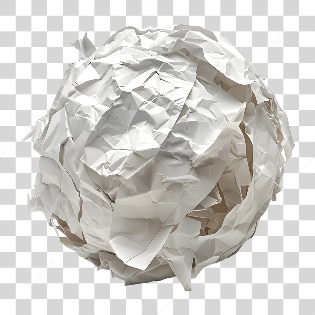 Folha de Papel Amassada PNG Transparente
