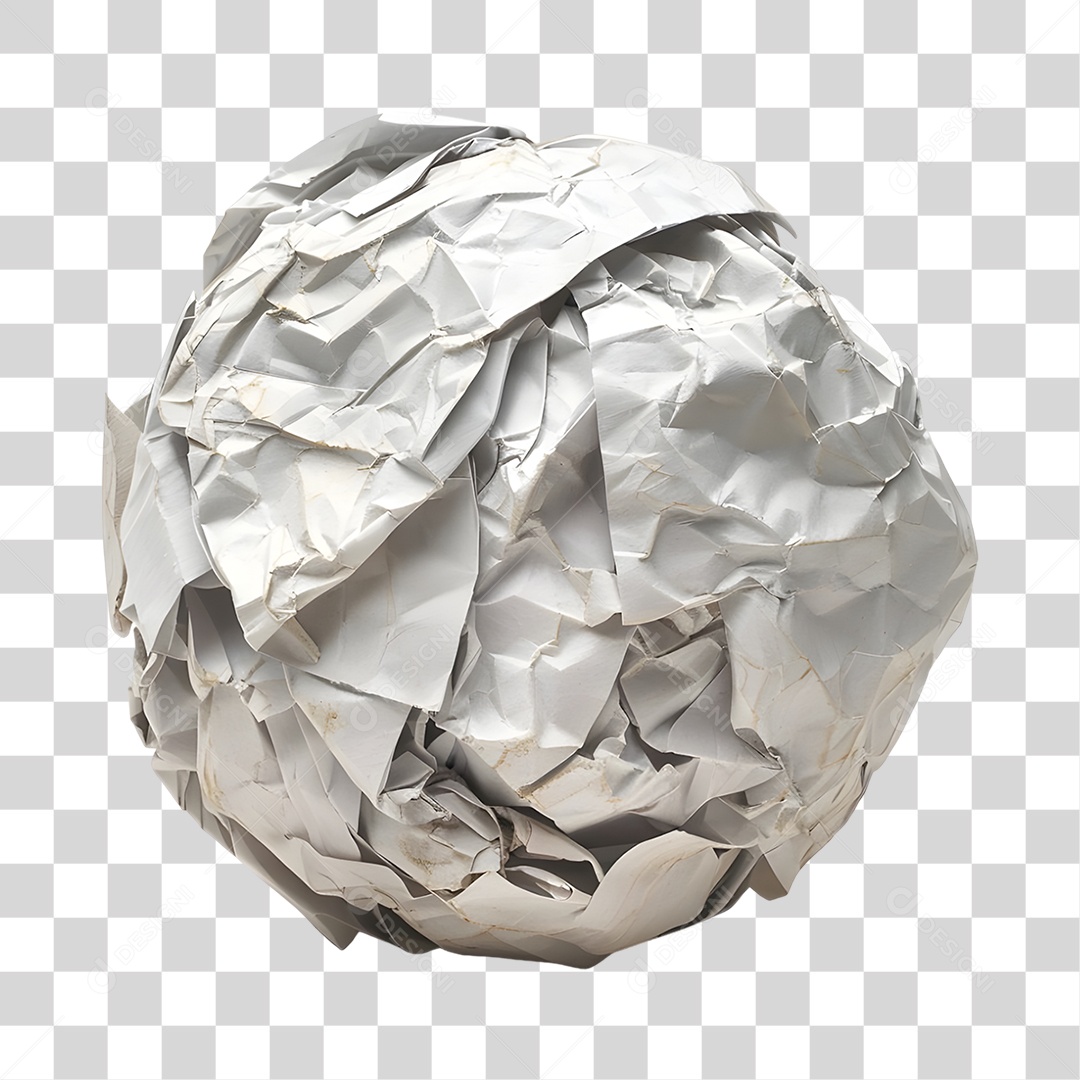 Folha de Papel Amassada PNG Transparente