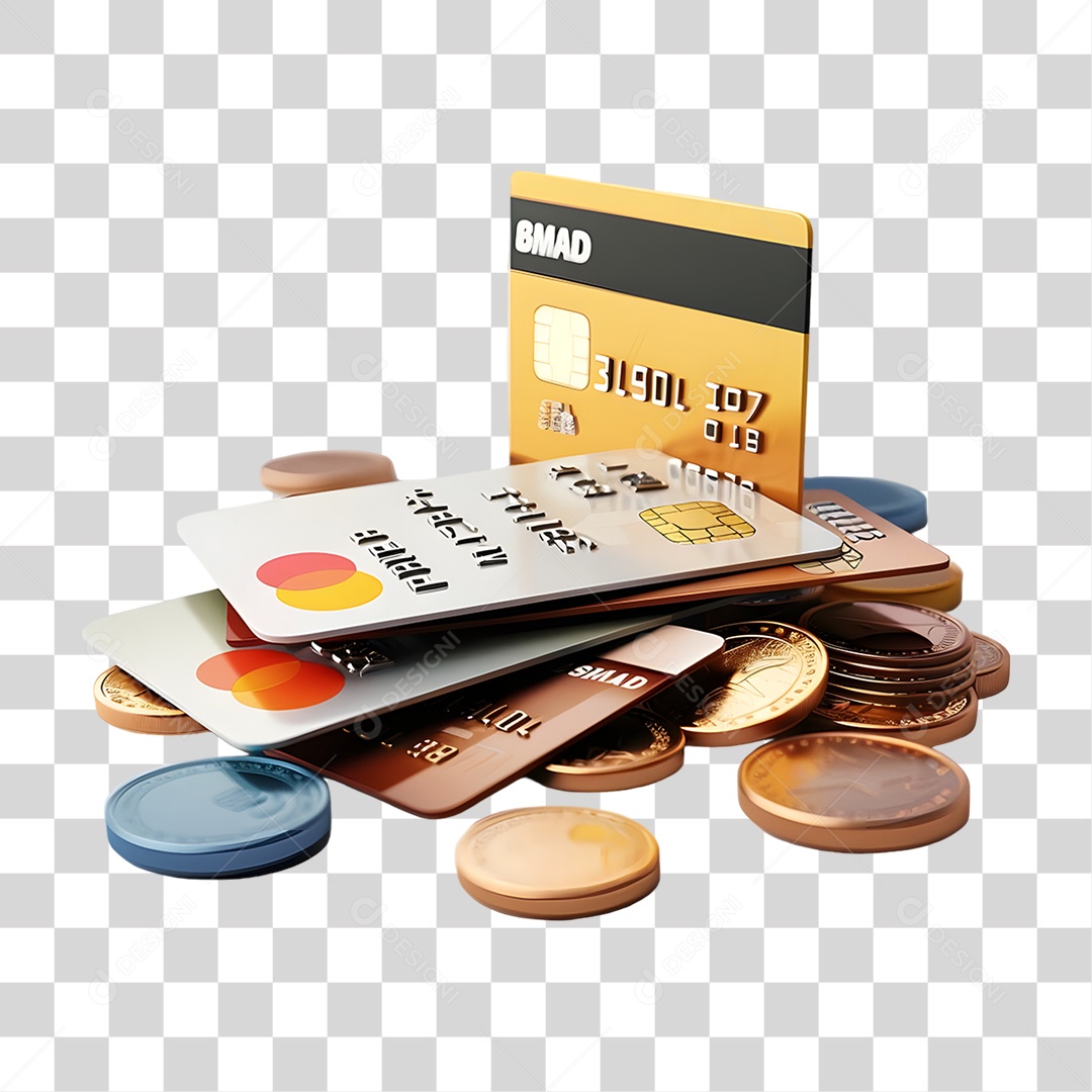 Cartão Moedas Bitcoin Dinheiro PNG Transparente