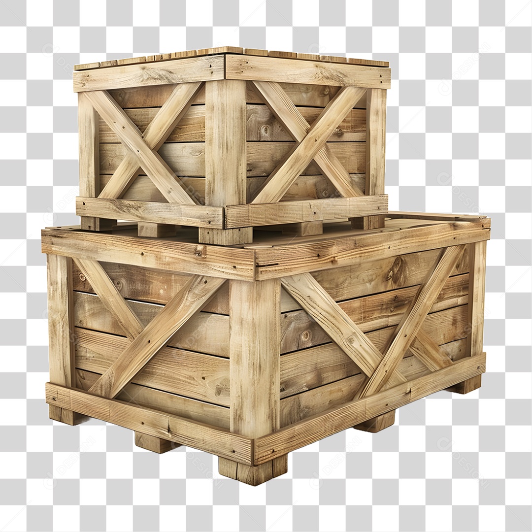 Caixas de Madeira PNG Transparente