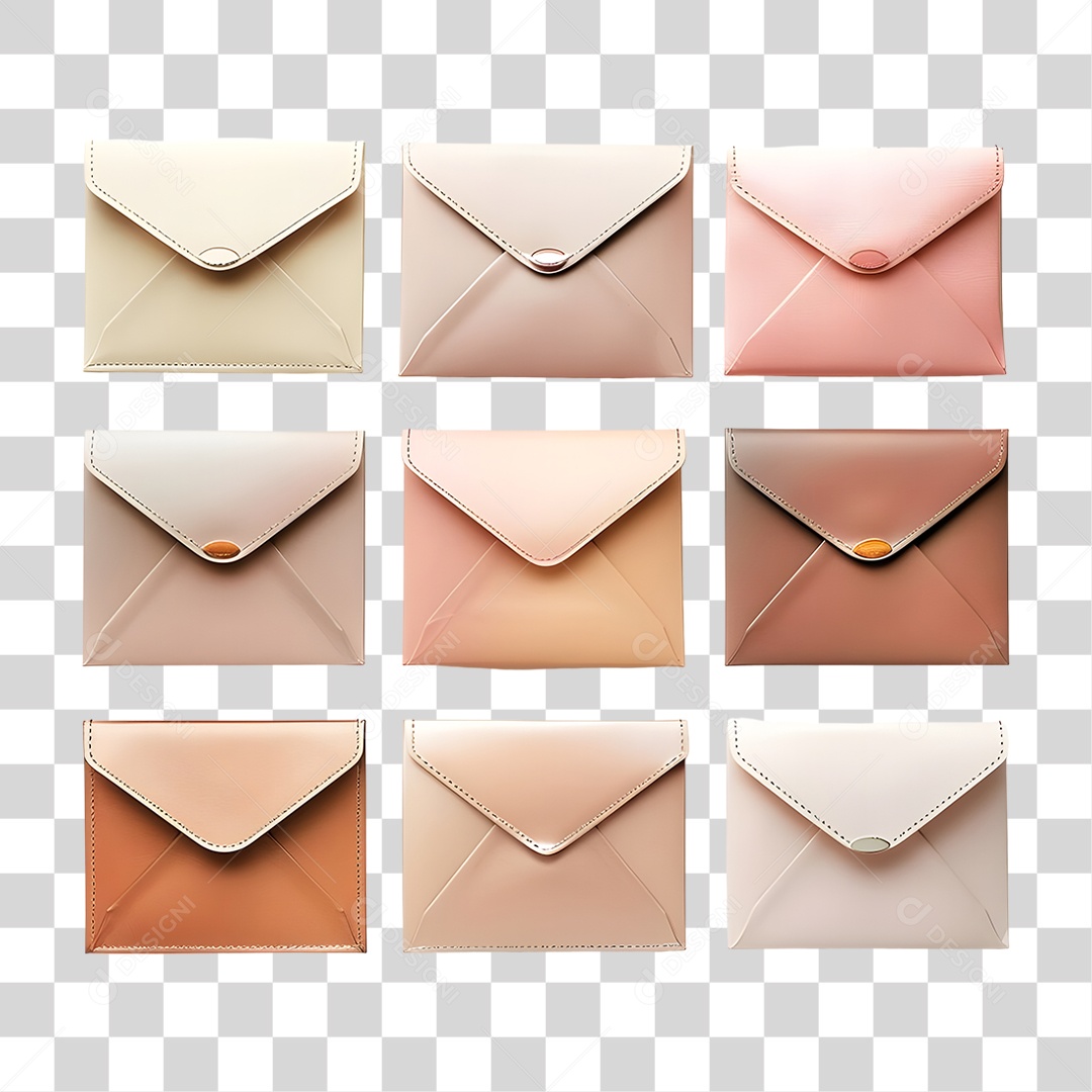 Envelopes Cartas Coloridas PNG Transparente