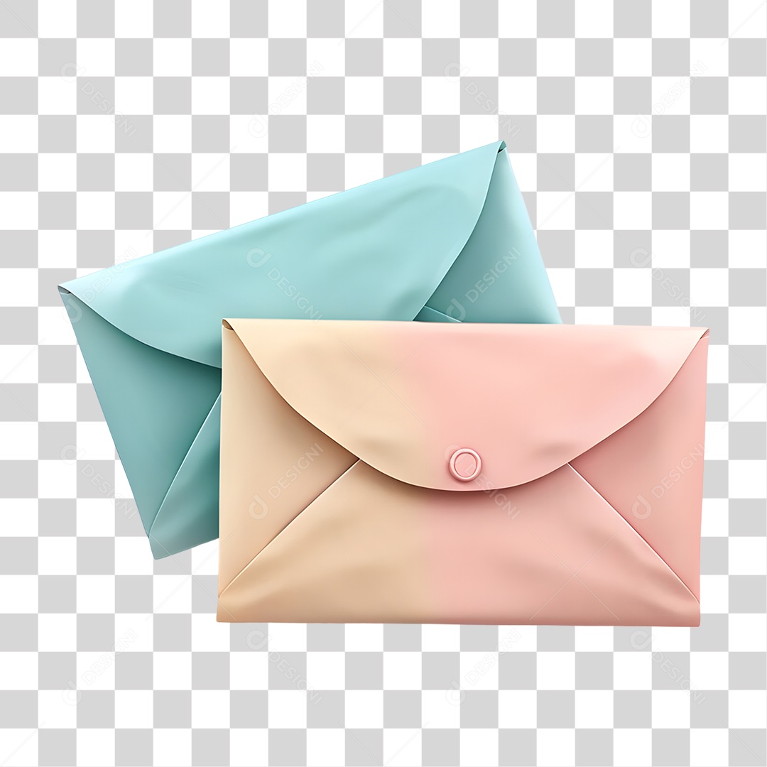 Envelopes Cartas Coloridas PNG Transparente