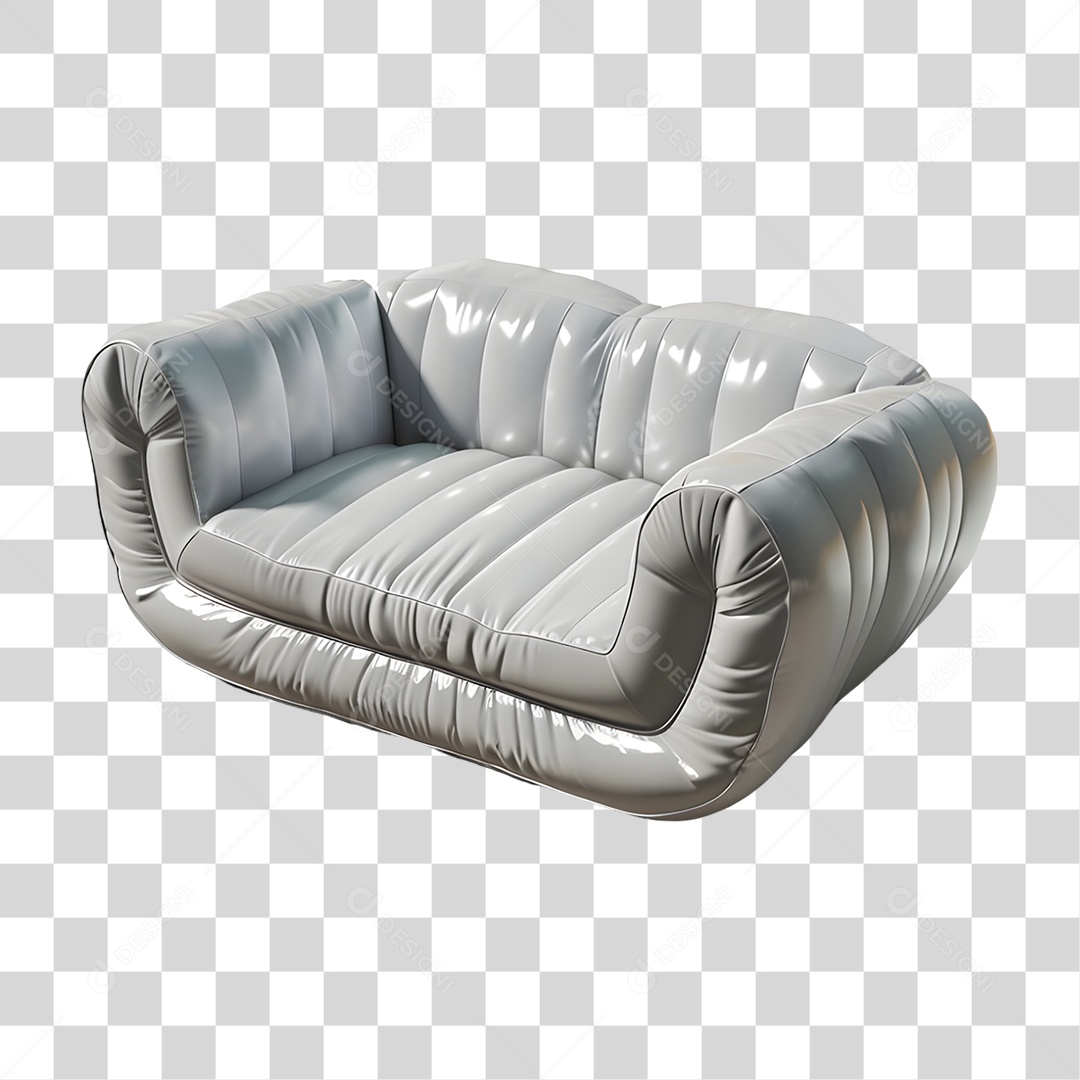 Elemento 3D Sofá Inflável PNG Transparente