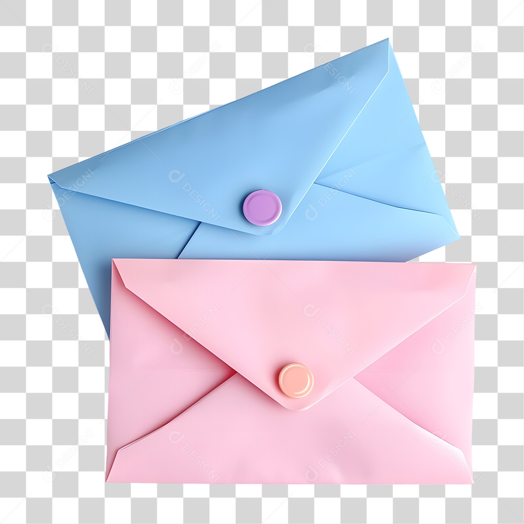 Envelopes Cartas Coloridas PNG Transparente