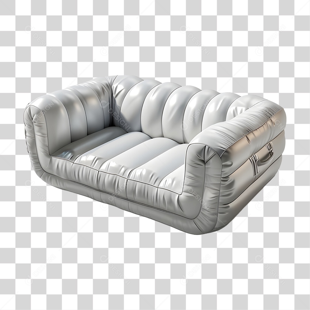 Elemento 3D Sofá Inflável PNG Transparente