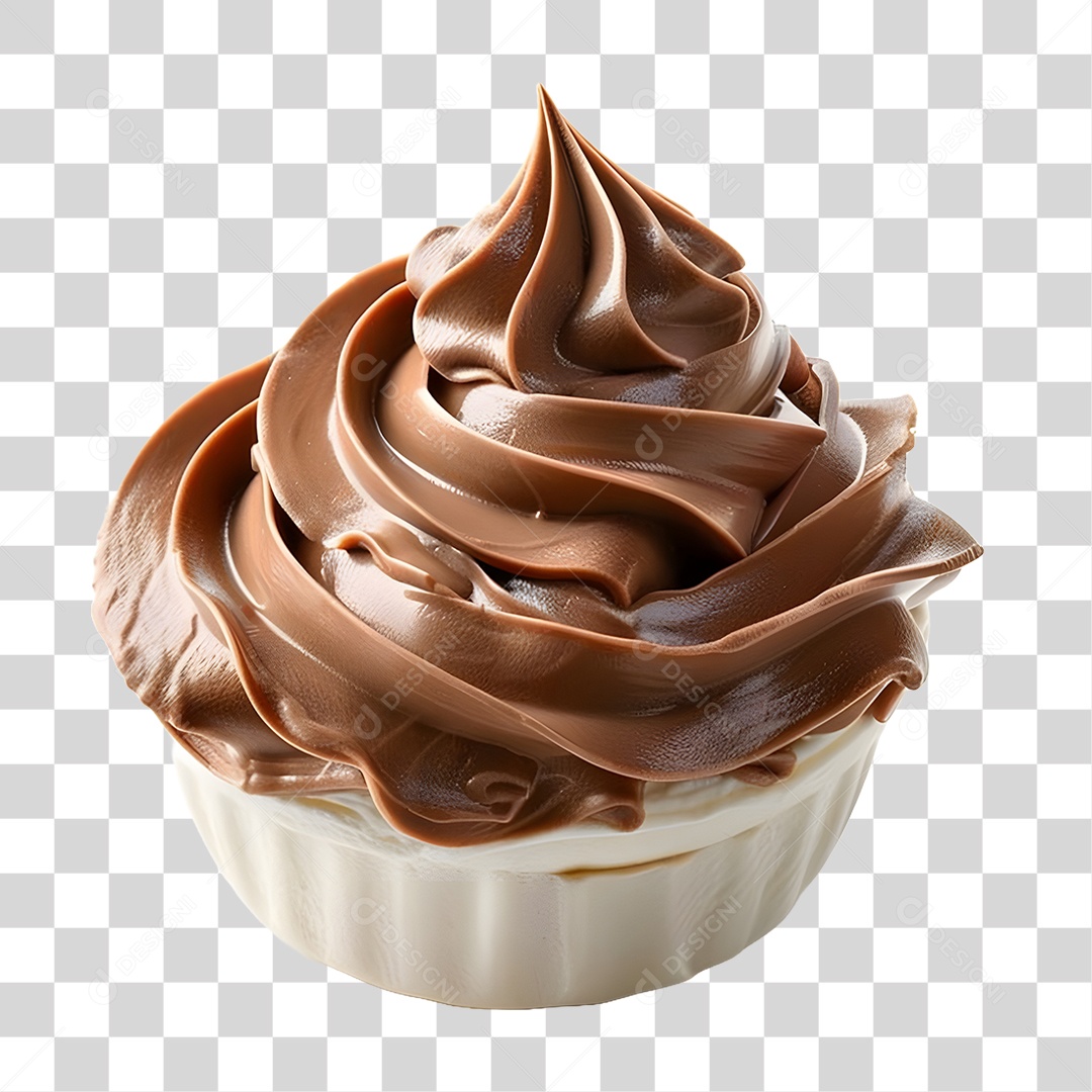 Pote de Creme Chocolate PNG Transparente