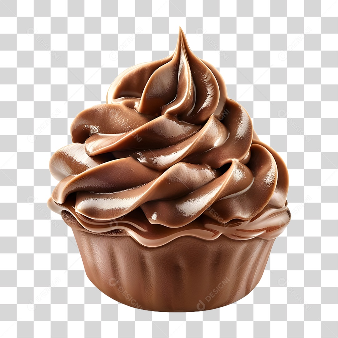 Pote de Creme Chocolate PNG Transparente