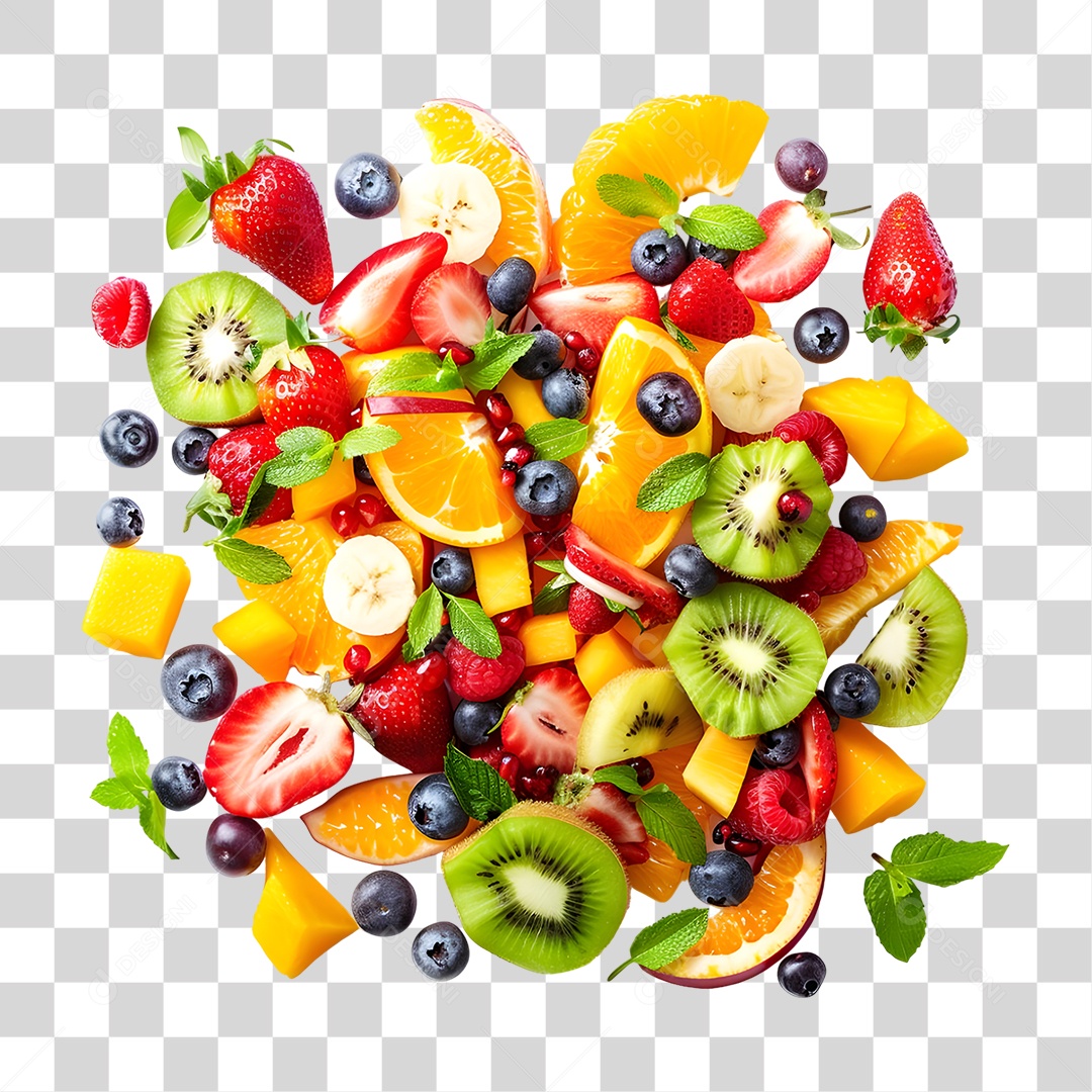 Salada de Frutas PNG Transparente