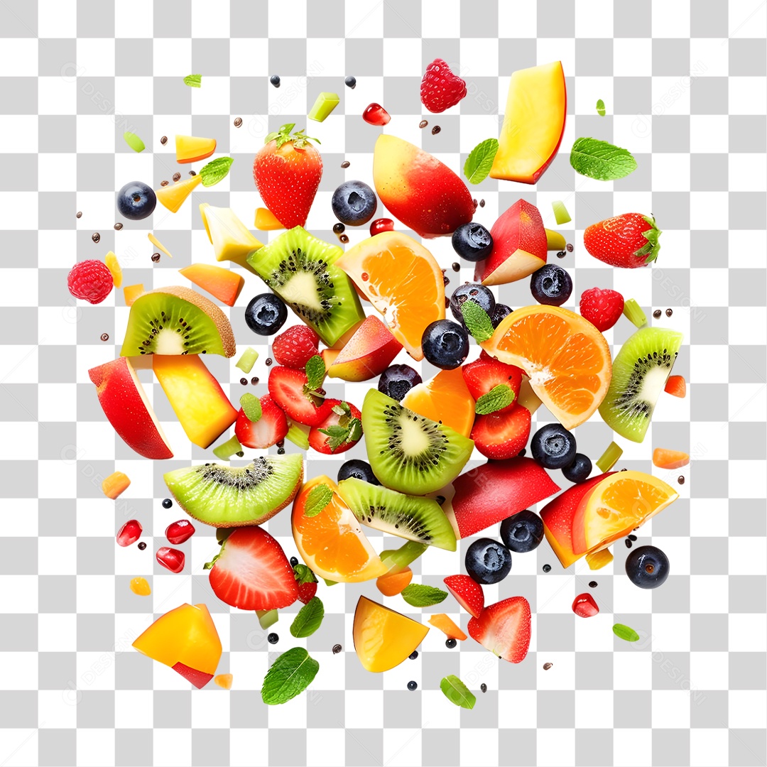Salada de Frutas PNG Transparente